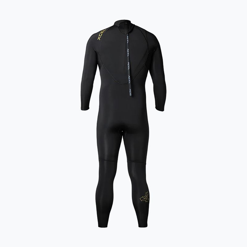 Vyriškas plaukimo kostiumas Xcel Comp 4/3 mm Back Zip Full black 2