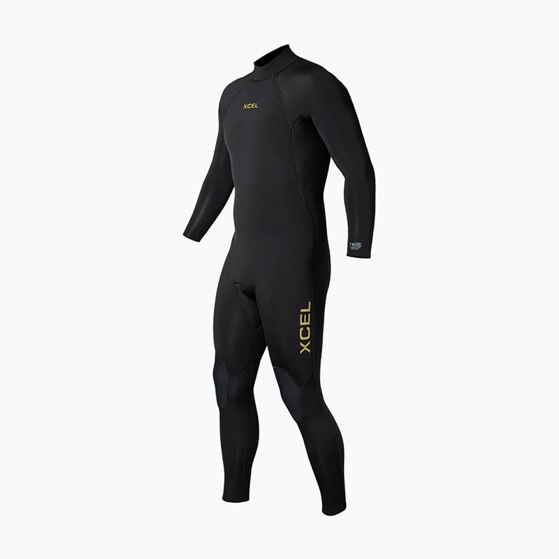 Vyriškas plaukimo kostiumas Xcel Comp 4/3 mm Back Zip Full black 3