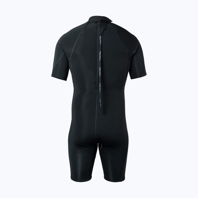 Vyriškas plaukimo kostiumas Xcel Axis Back Zip Spring 2 mm SS black 2
