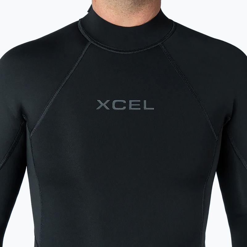 Vyriškas plaukimo kostiumas Xcel Axis Back Zip Spring 2 mm LS black 5