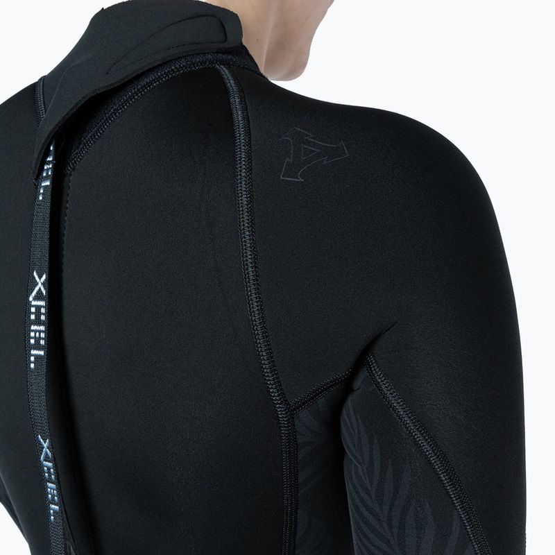 Moteriškas plaukimo kostiumas Xcel Axis Back Zip Spring 2 mm black/palm/monstera print 5