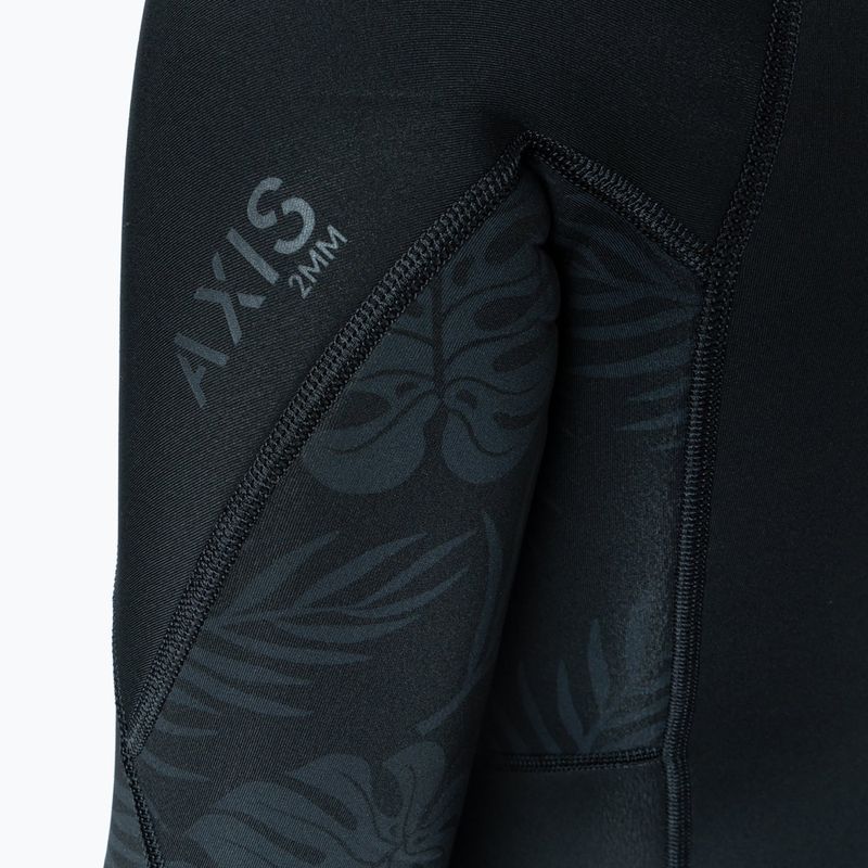 Moteriškas plaukimo kostiumas Xcel Axis Back Zip Spring 2 mm black/palm/monstera print 6