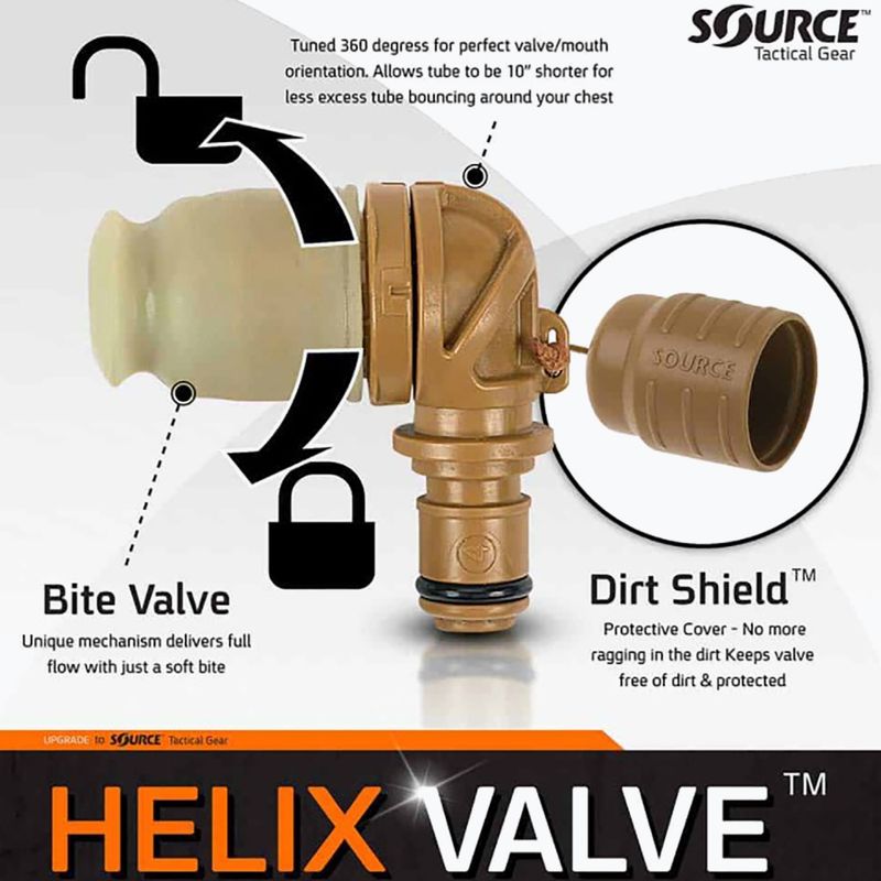 Kandiklis vandens buteliui Source Tactical Helix Valve coyote 2