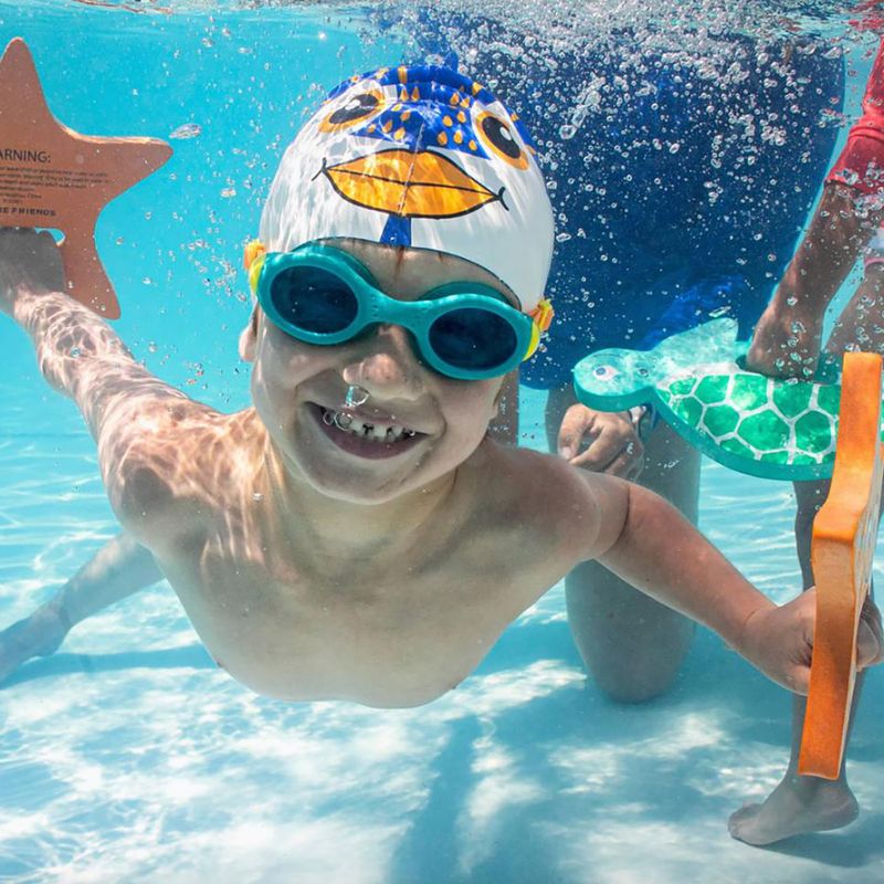 Vaikiški plaukimo akiniai Finis H3 Goggle teal/orange 5