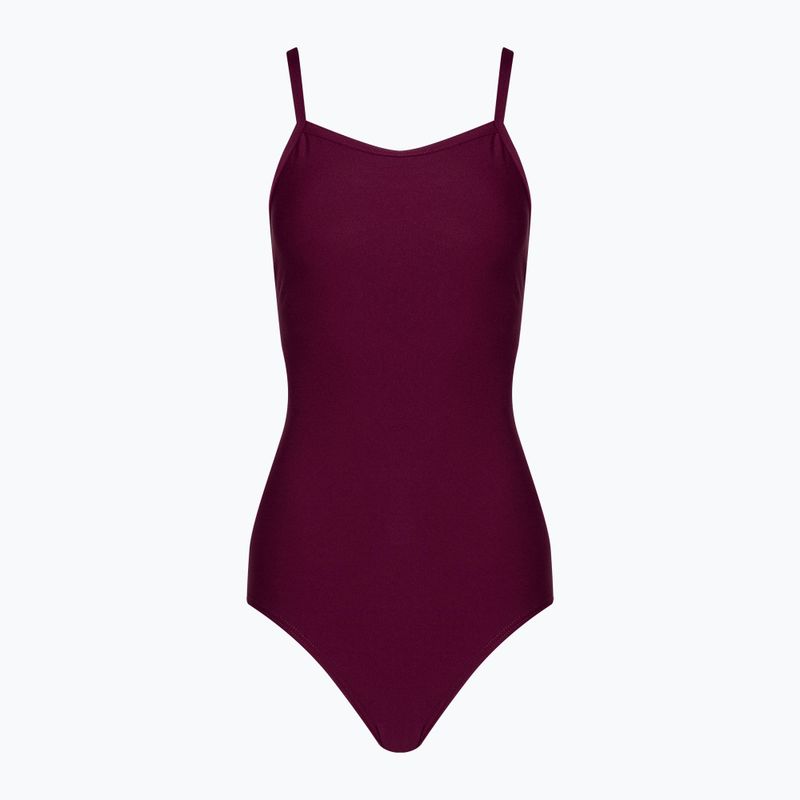 Moteriškas vientisas plaukimo kostiumas FINIS Skinback Solid cabernet