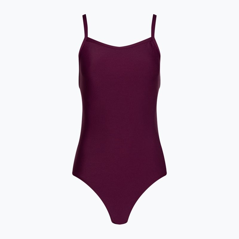 Moteriškas vientisas plaukimo kostiumas FINIS Openback Solid cabernet