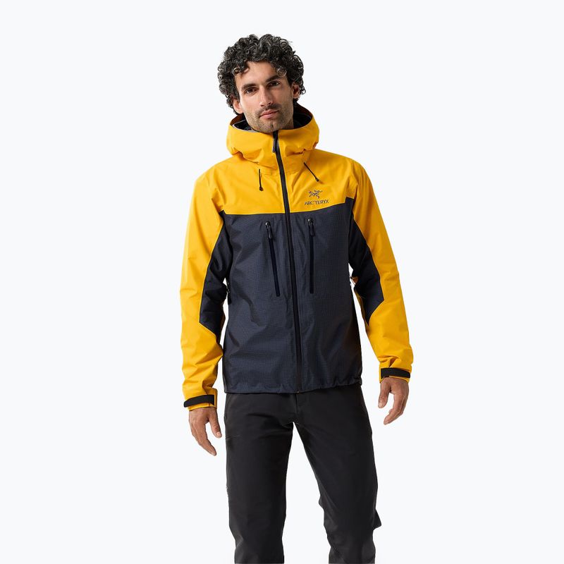 Vyriška Arc'teryx Alpha black sapphire/edziza striukė nuo lietaus
