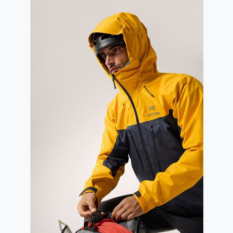 Vyriška Arc'teryx Alpha black sapphire/edziza striukė nuo lietaus 6