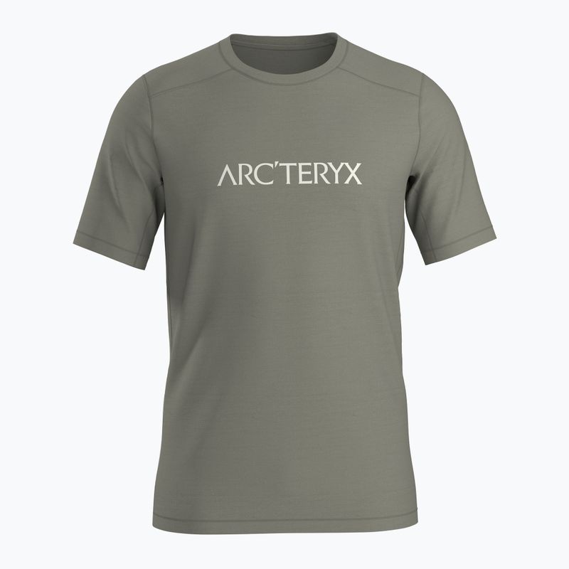 Vyriški marškinėliai Arcteryx Ionia Merino Wool Arc'Word Logo forage 6