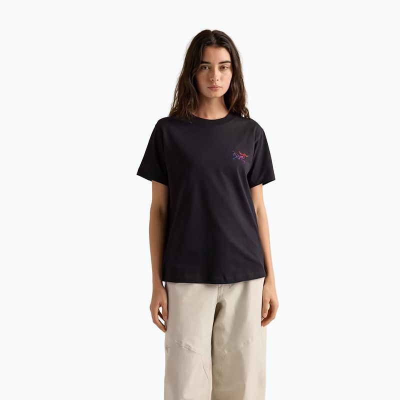 Moteriški marškinėliai Arcteryx Kragg Cotton Little Bird Crew black/multi