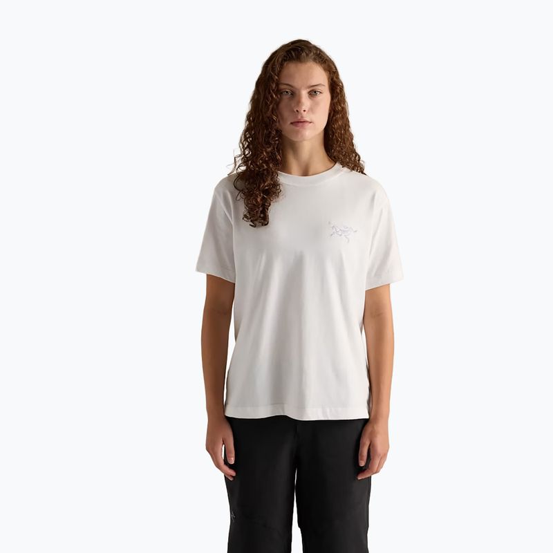 Moteriški marškinėliai Arcteryx Kragg Cotton Little Bird Crew white light/white