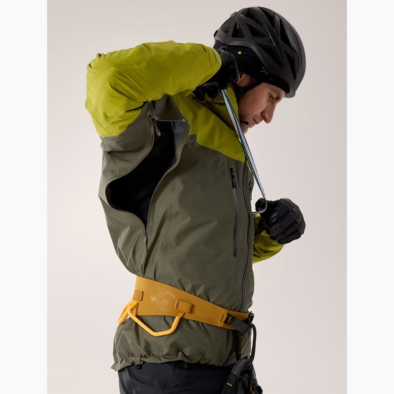 Vyriška striukė nuo lietaus Arc'teryx Alpha olive moss/tatsu 11