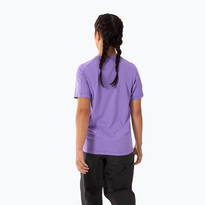 Moteriški marškinėliai Arc'teryx Kragg Sl Cotton Emblem Crew aster 3