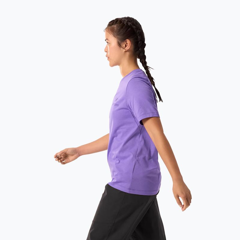 Moteriški marškinėliai Arcteryx Kragg Sl Cotton Emblem Crew aster 4