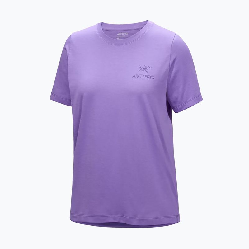 Moteriški marškinėliai Arc'teryx Kragg Sl Cotton Emblem Crew aster 6