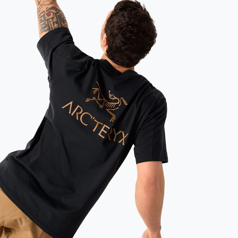 Vyriški marškinėliai Arc'teryx Kragg Sl Cotton Bird Word 24k black 4