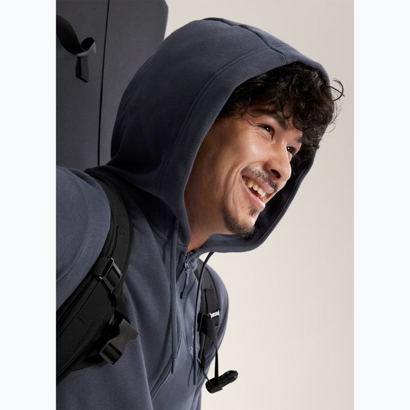 Vyriškas trekingo flisinis džemperis Arcteryx Emblem Fleece Full-Zip Hoody dark stratus 5