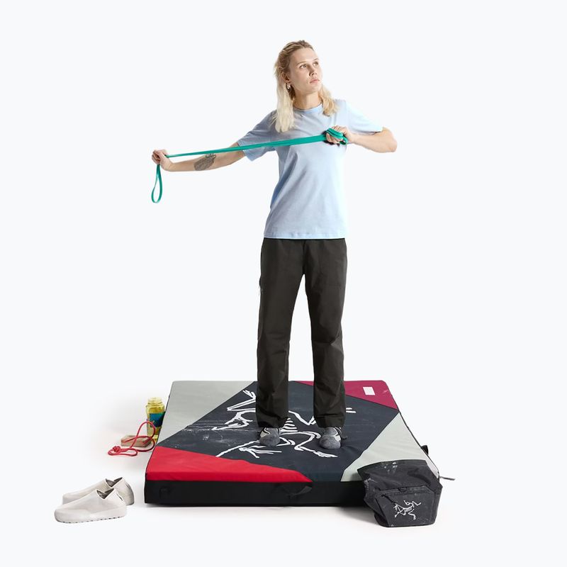 Moteriški marškinėliai Arc'teryx Kragg Sl Cotton Emblem Crew mallow alpine blue 2