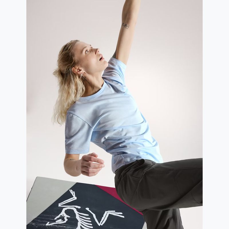 Moteriški marškinėliai Arc'teryx Kragg Sl Cotton Emblem Crew mallow alpine blue 5