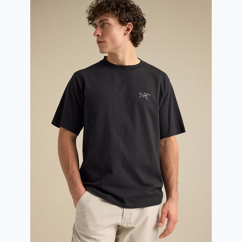 Vyriški marškinėliai Arcteryx Kragg Cotton Emblem Crew SS black 5