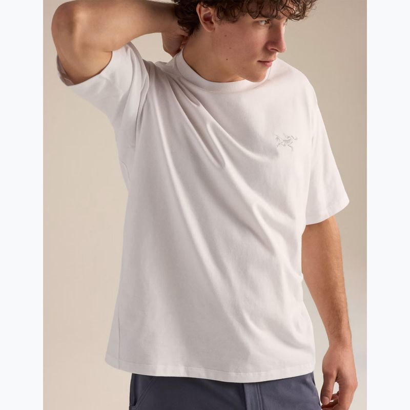 Vyriški marškinėliai Arcteryx Kragg Cotton Emblem Crew SS white light 7