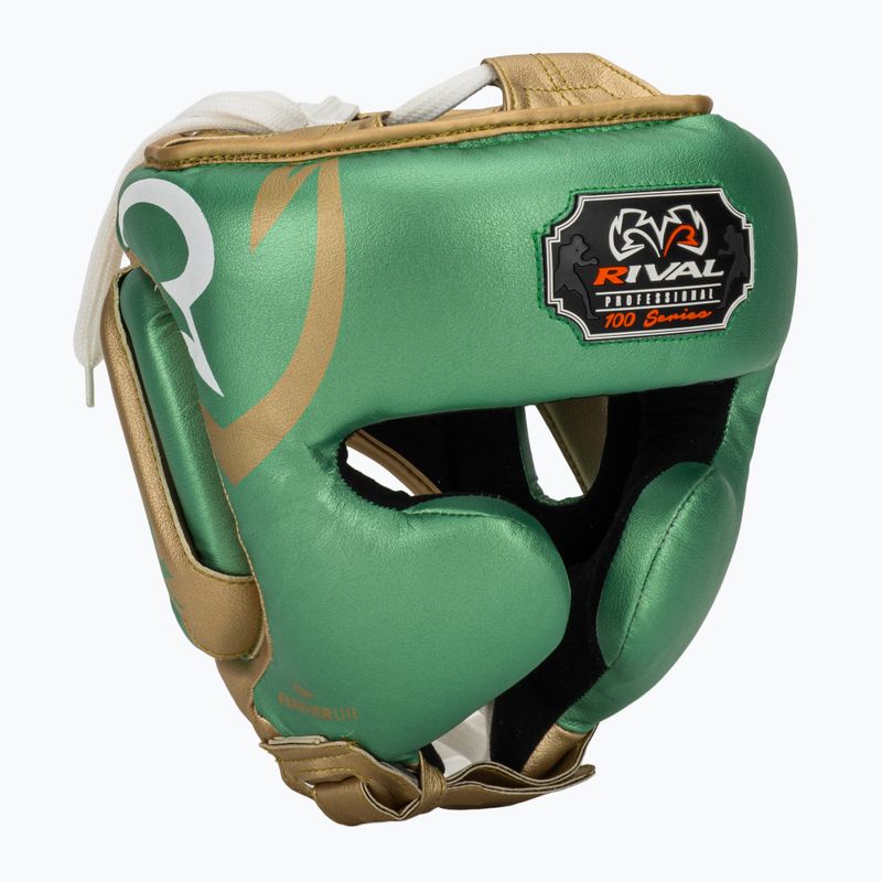 Bokso šalmas Rival RHG100 Professional Headgear green/gold