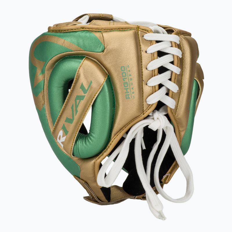 Bokso šalmas Rival RHG100 Professional Headgear green/gold 3