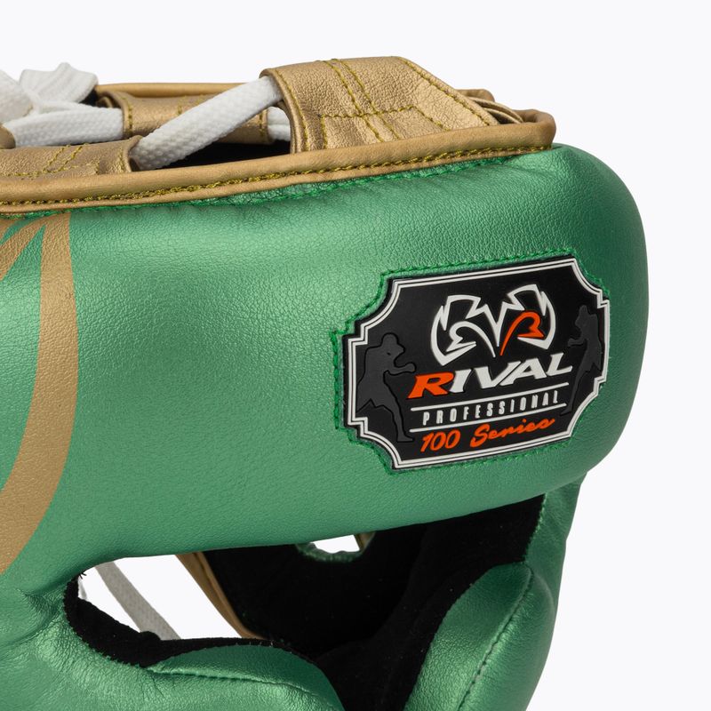 Bokso šalmas Rival RHG100 Professional Headgear green/gold 4