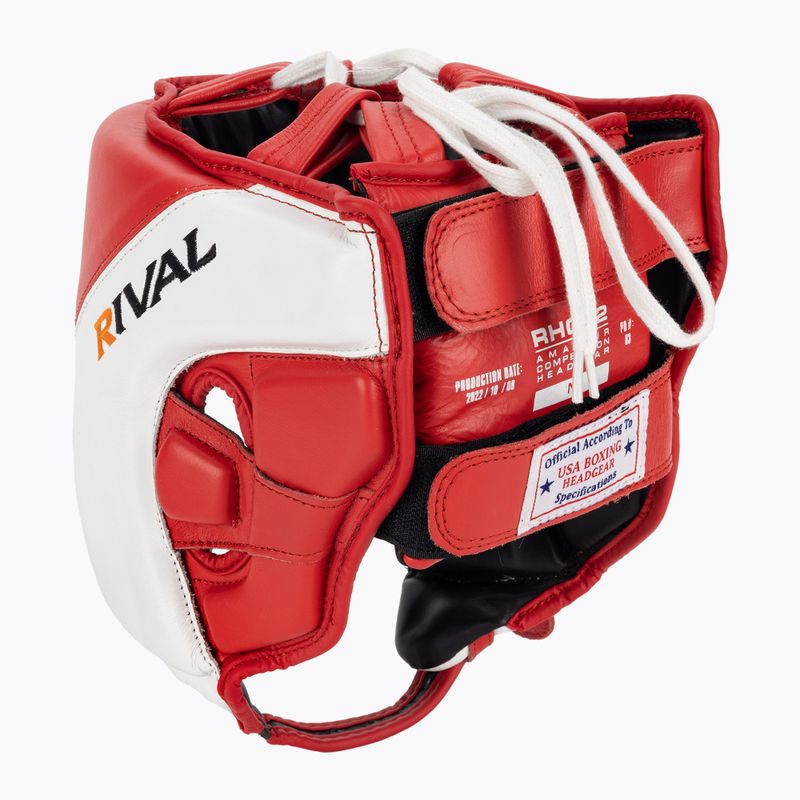 Bokso šalmas Rival Amateur Competition Headgear red/white 3