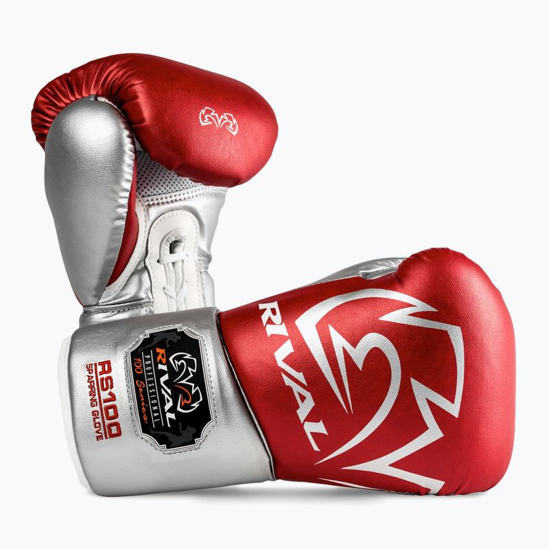 Bokso pirštinės Rival RS100 Professional red/silver 2