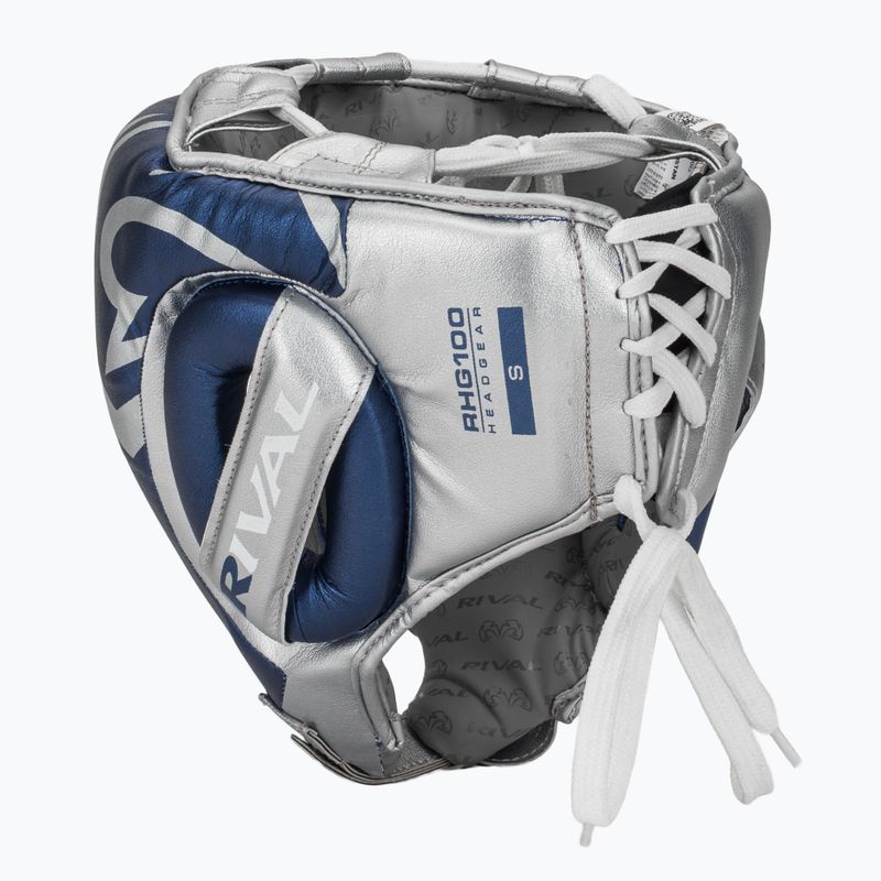 Bokso šalmas Rival RHG100 Professional Headgear blue/silver 3
