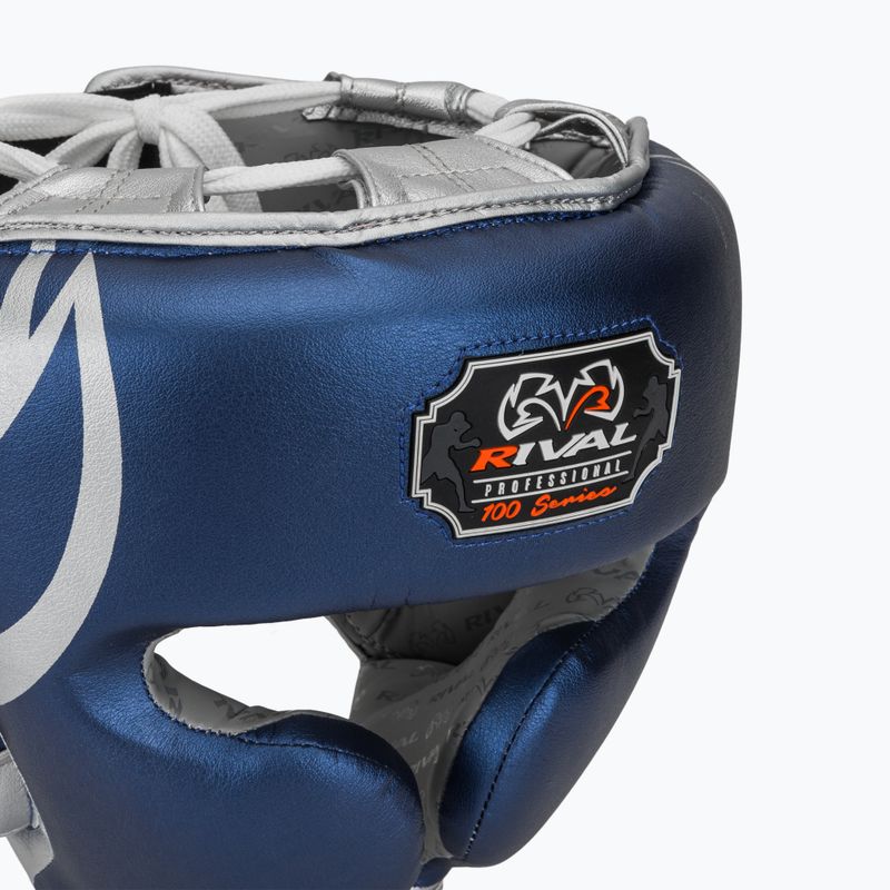 Bokso šalmas Rival RHG100 Professional Headgear blue/silver 4