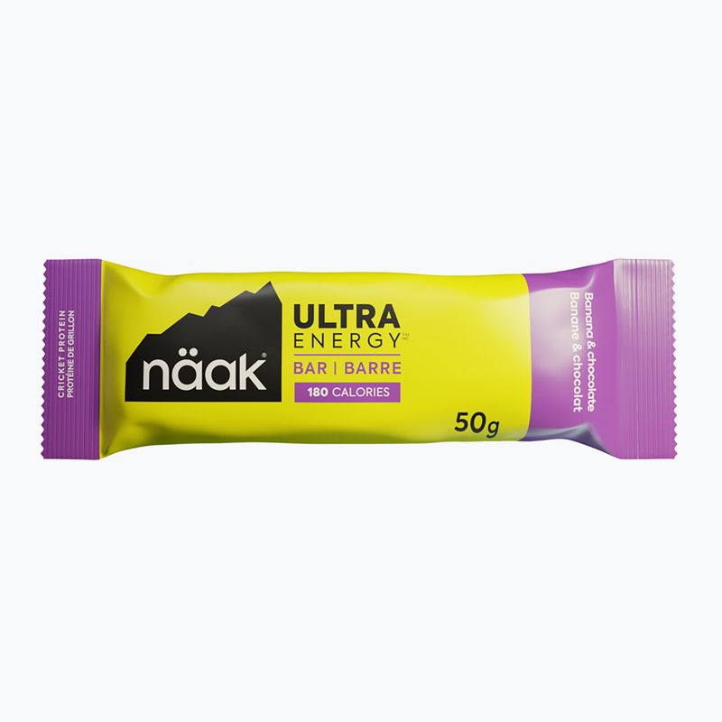 Energnetinis batonėlis Näak Ultra Energy 50 g banana & chocolate