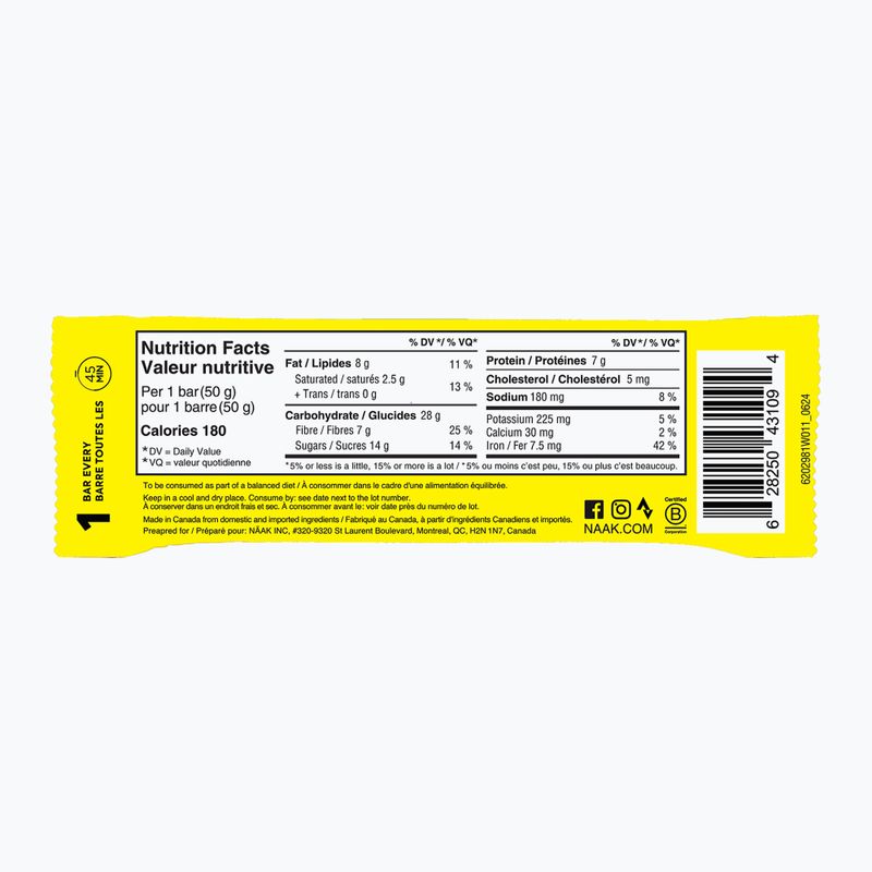 Energnetinis batonėlis Näak Ultra Energy 50 g banana & chocolate 2