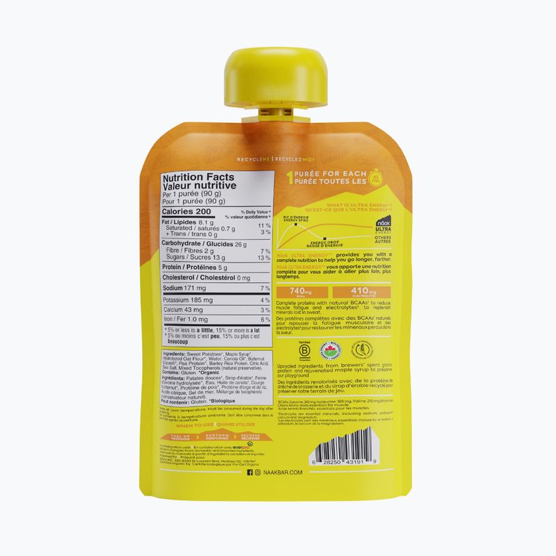 Energetinis gelis Näak Ultra Energy 90 g sweet potatoes butternut squash 2