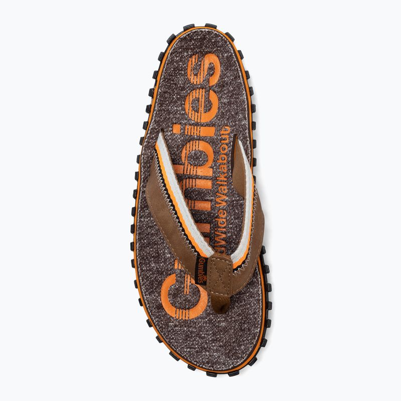 Gumbies Cairns oranžinės ir rudos spalvos šlepetės 6