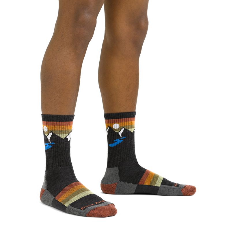 Vyriškos kojinės Darn Tough Sunset Ridge Micro Crew Lightweight with Cushion charcoal 2