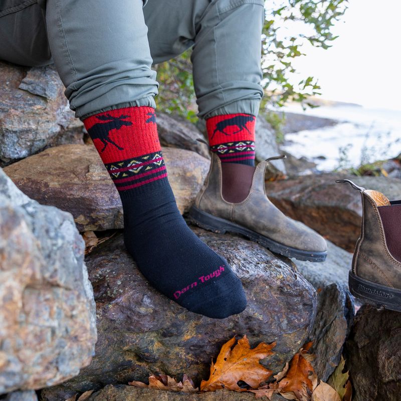 Vyriškos kojinės Darn Tough VanGrizzle Boot Sock Cushion moose black 5
