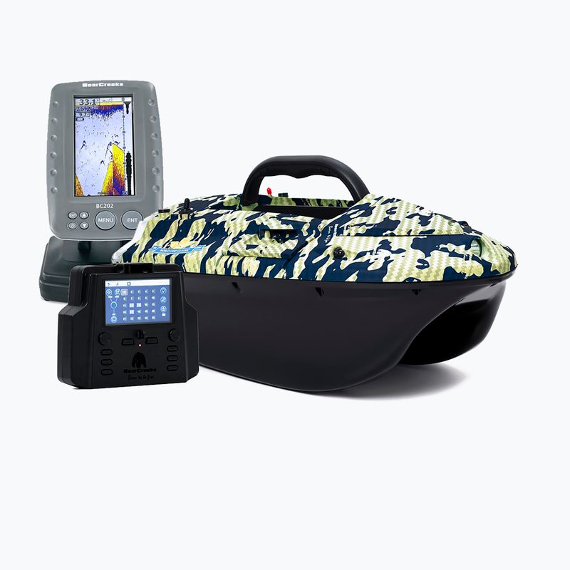 BearCreeks iPilot40 masalų valtis su GPS autopiloto sistema + echolotas BC202 camou IPILOT40.CAMOU
