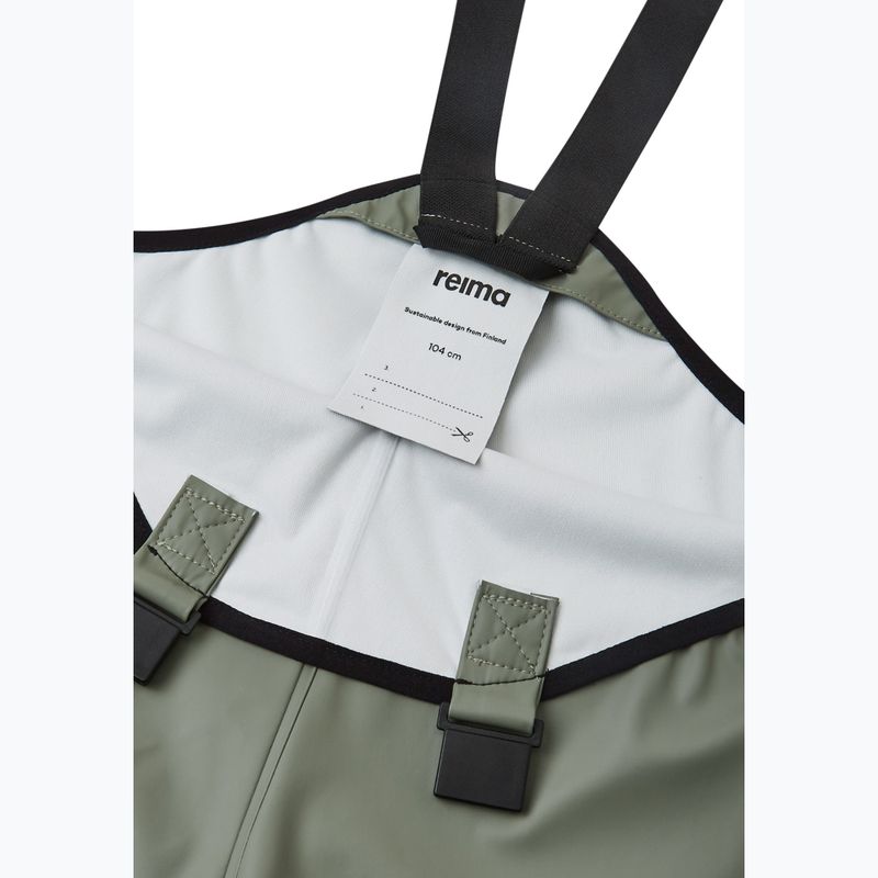 Vaikiškos kelnės nuo lietaus Reima Lammikko greyish green 4