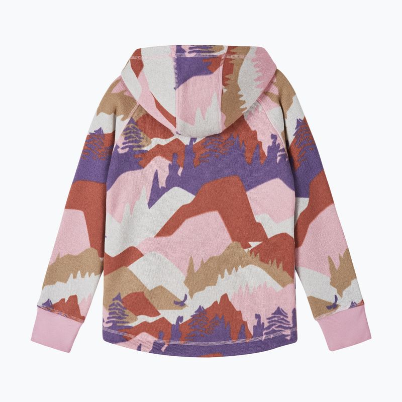 Vaikiškas flisinis džemperis Reima Northern Fleece Hoodie grey pink 2