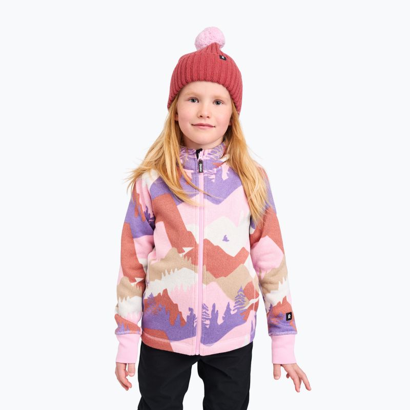 Vaikiškas flisinis džemperis Reima Northern Fleece Hoodie grey pink 6