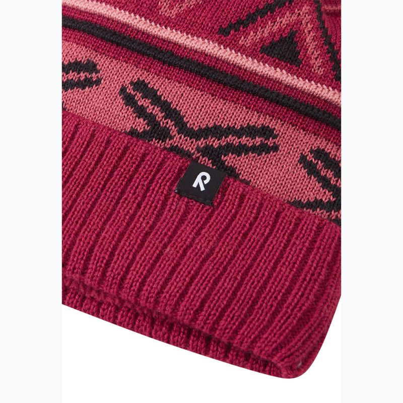 Vaikiška žieminė kepurė Reima Kirjoen cranberry 3