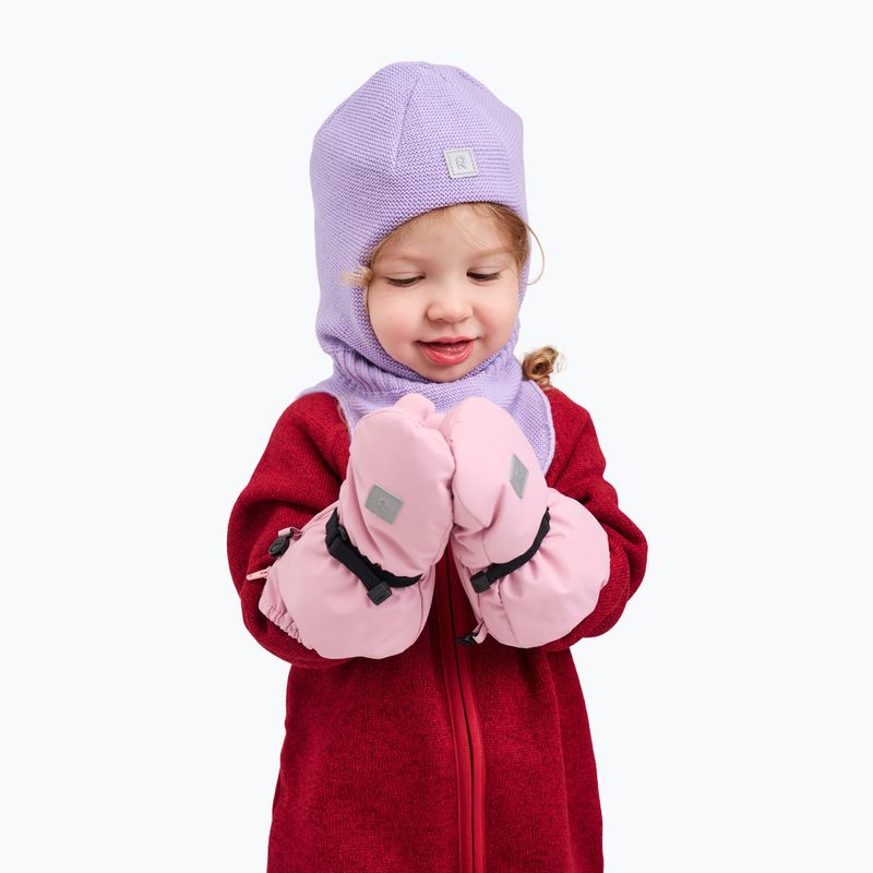 Vaikiškos žieminės pirštinės Reima Villatassu grey pink 6