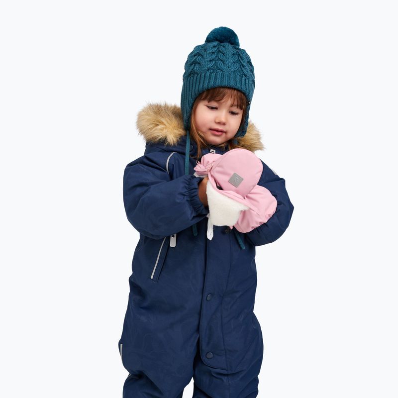Vaikiškos žieminės pirštinės Reima Villatassu grey pink 7