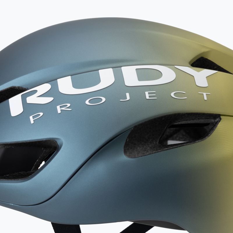 Dviračio šalmas Rudy Project Nytron blue avio/apple green metal matte 7