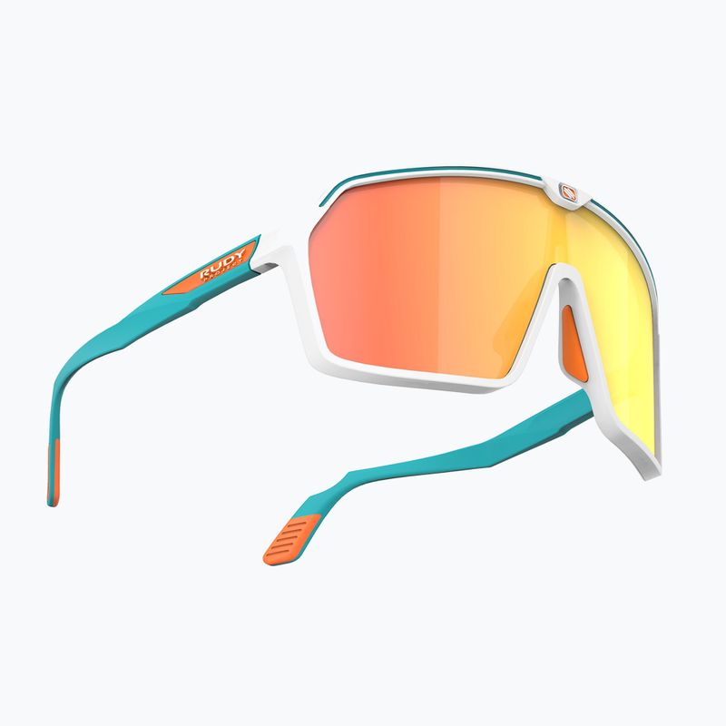 Rudy Project Spinshield baltos ir vandens matinės/daugiabriaunės oranžinės spalvos dviratininkų akiniai SP7240580003 2