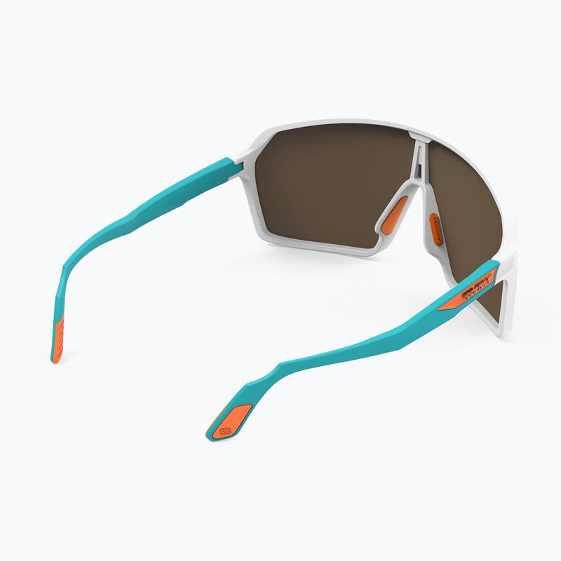Rudy Project Spinshield baltos ir vandens matinės/daugiabriaunės oranžinės spalvos dviratininkų akiniai SP7240580003 6