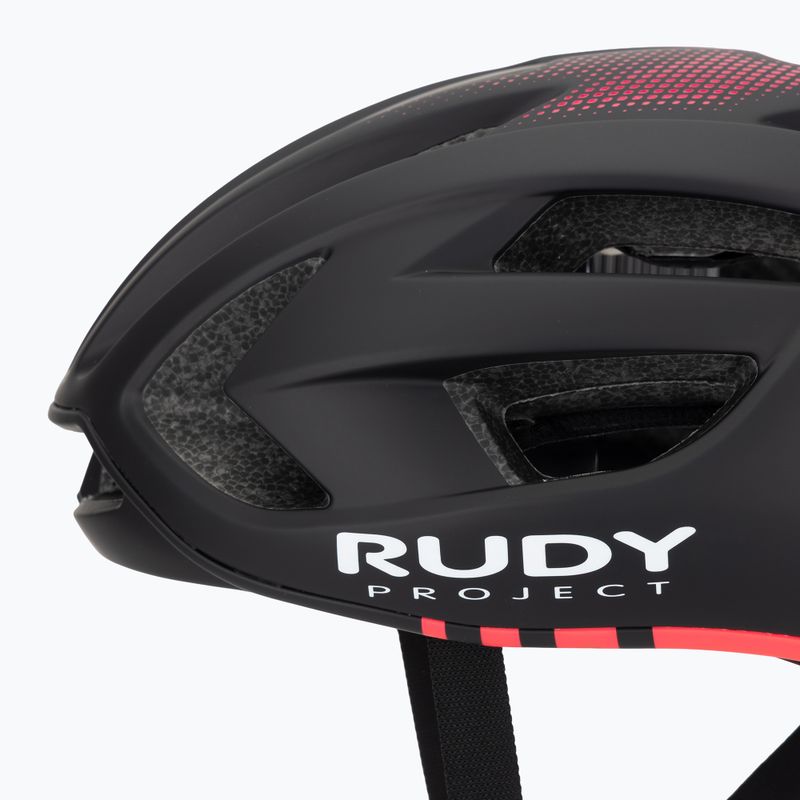 Dviračio šalmas Rudy Project Egos black/pink fluo matte 7