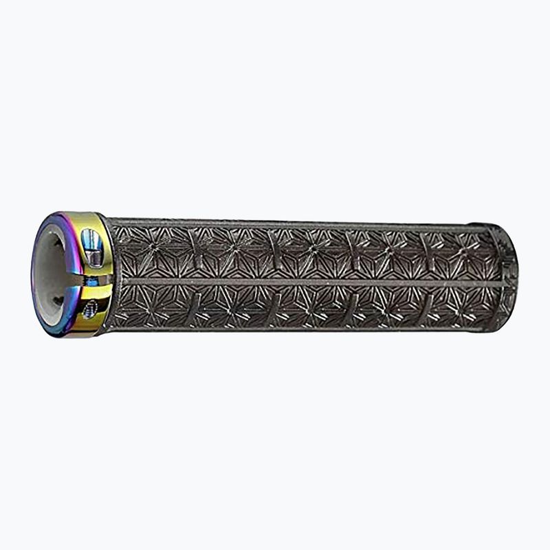 Vairo rankenos SUPACAZ Grizips black clear/oil slick star rings